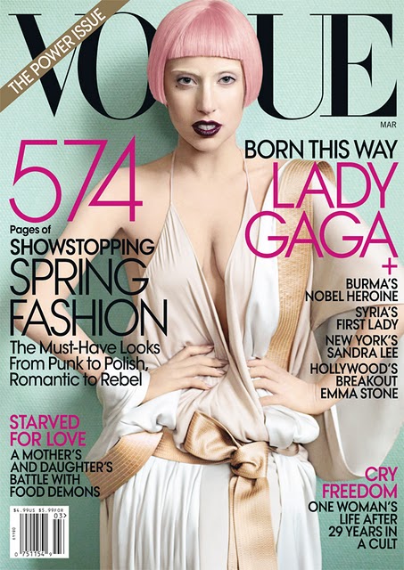 Lady Gaga Vogue Cover. Gaga is graced on the cover of